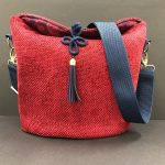 Red Chennile Bucket Bag, Large