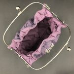 Purple Scottish Rampart Lion large Clasp Shoulder Bag