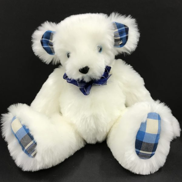 Large White Plush Faux Fur Teddy Bear
