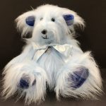 Large Blue Faux Fur Teddy Bear
