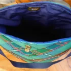 Retro Bucket Bag Chevron Style (Shades of Green)