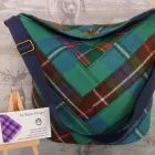 Retro Bucket Bag Chevron Style (Shades of Green)