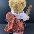Collectable Bear in Orange Green Tartan Kilt And Plaid, 32cm tall - Image 2