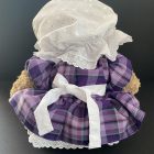 Collectable Large Bear , dressed in Hope Tartan Dress With Pinny and Mop Cap, 40cm tall - Image 2