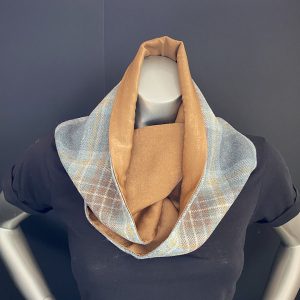 Infinity Scarf Holyrood Tartan Dark Gold Silky Lining