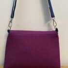 Edith Shoulder Bag In Maroon Harris Tweed - Image 2